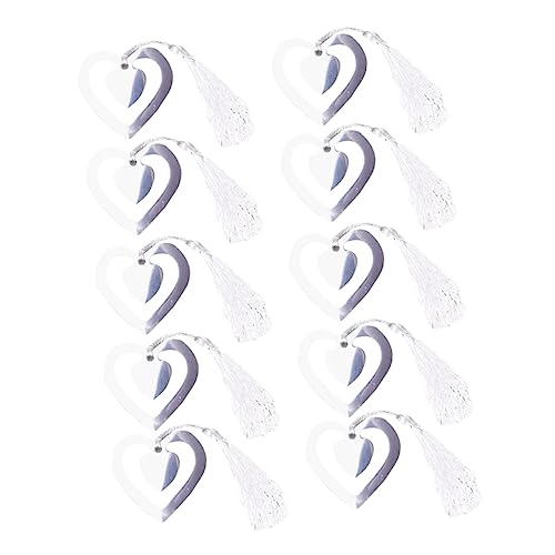 SEWACC 10 Stück Lesezeichen Aus Metall Lesezeichen Mit Anhänger Lesezeichen Buchseitenmarker Aus Metall Deko-lesezeichen Seitenmarkierung Silver von SEWACC