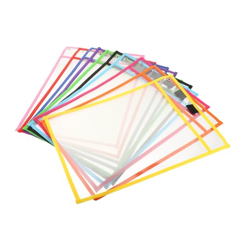 SEWACC Wiederverwendbare Aktentaschen 10 Stück Trocken Abwischbare Hüllen Aus Pvc Für Das Schulbüro Jungen Und Mädchen Leicht Abwischbar SEWACC Wiederverwendbare Aktentaschen 10 Stück Trocken Abwischbare Hüllen Aus Pvc Für Das Schulbüro Jungen Und Mädchen Leicht Abwischbar von SEWACC