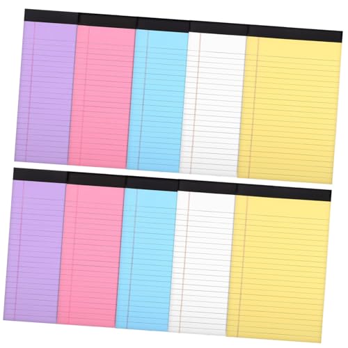 SEWACC 10Er-Packung Farbiger Notizblock legal notizbuch Papier College regiert treffen gefüttert Pads kratzen kleines notizbuch notizzettel Notizblöcke zum Schreiben Mini-Notizbücher von SEWACC