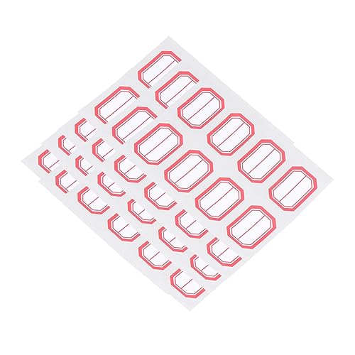 SEWACC 12 Blatt leere Etikettenaufkleber Namensstempel für Kleidung Büro leere Tags auflösbar Post preisschild the office Preisaufkleber selbstklebend selbstklebende Aufkleber rot von SEWACC