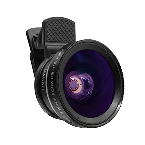 SEWACC 2 1 Ultra-Wide- -makroobjektiv Lupenlinse Breit Weitwinkelobjektiv Für Makroobjektiv Für Handy-Kamera-objektiv Handy Kamera Objektiv Mobiles Kameraobjektiv Black von SEWACC