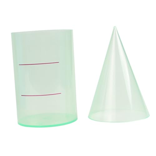 SEWACC 2 Stück Geometrische Mathematikmodelle Zylinderkegel-set Für Volumenlehre Vorlage Für Gleiche Grundhöhe Und Kegelfläche von SEWACC