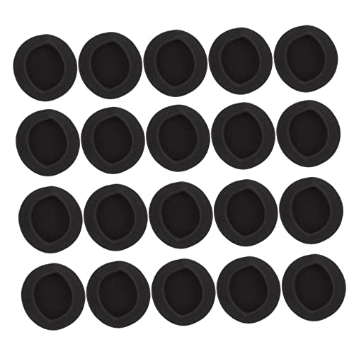SEWACC 20 Stück Kopfhörer-Schwamm-etui Formbar Ohrpolsterersatz Kopfhörerpolster Elastisches Headset-pad Schaumstoff-ohrpolster Headset -ohrpolster Kissen Tipps Gedächtnisschaum Black von SEWACC