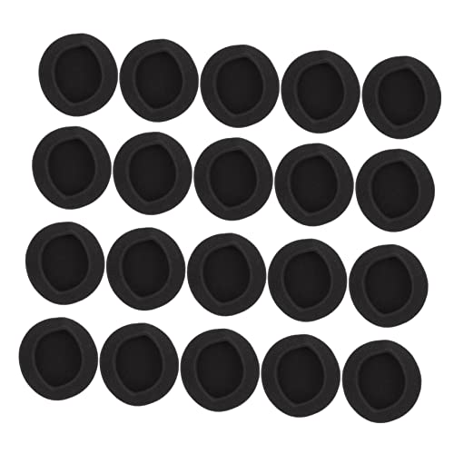 SEWACC 20 Stück Kopfhörer-Schwamm-etui Schwammkissen Für Kopfhörer Pads Ohrpolsterersatz Elastisches Headset-pad Ohrhörer Ohrpolsterabdeckung Hüllen Für Kopfhörer Gedächtnisschaum Black von SEWACC