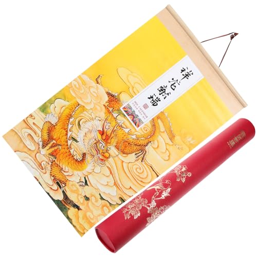SEWACC 2024 Chinesischer Wandkalender 2024 Jahr Des Drachen-Kalender Chinesische Wandkalender Monatskalender Mondneujahr Fengshui-Kalender Als Neujahrsgeschenk Viel Glück von SEWACC