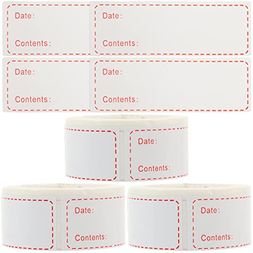 SEWACC 3 Rollen selbstklebendes Etikett Lebensmitteletiketten Lebensmitteletikett der Speisekammer küchenetiketten küchentapete Aufkleber Vorratsetiketten für Behälter Speicheretiketten von SEWACC