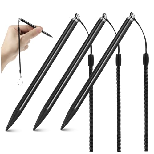 SEWACC 3 Stück Stift berühren Stile Stylisten-Stifte für Touchscreens Frühling intelligenter Stift Stifte für Telefone Tablet-Stifte Touchscreen-Stifte für Tablets Kupferbeschläge Black von SEWACC