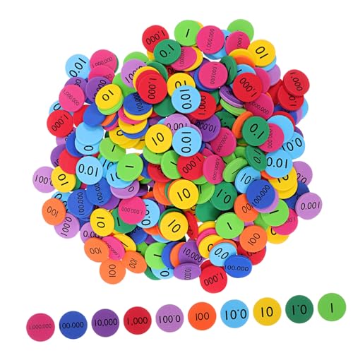 SEWACC 300 Stück Stellenwert fehlfarben cd mathe spiele mathematik spiele Mathematikspiel Pädagogische Spielzeuge Mathe-Lernzähler Mathe-Zählchips Kinderspielzeug Platzwertscheiben Eva SEWACC 300 Stück Stellenwert fehlfarben cd mathe spiele mathematik spiele Mathematikspiel Pädagogische Spielzeuge Mathe-Lernzähler Mathe-Zählchips Kinderspielzeug Platzwertscheiben Eva von SEWACC