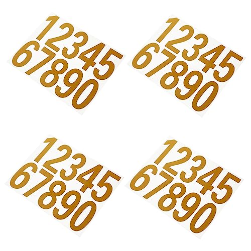 SEWACC 4 Sets Digitale Reflektierende Aufkleber Für Briefkastennummern Für Briefkastenaufkleber Farbig Nummerierte Reflektierende Briefkastennummernaufkleber Hausnummern Außen Nach von SEWACC