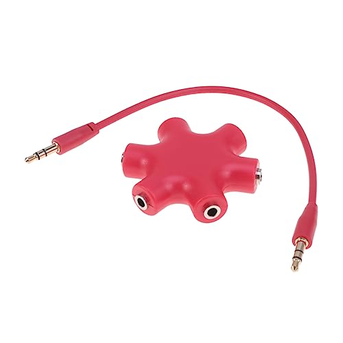 SEWACC 5 Kopfhörer Splitter Buchsen Splitter Audio Splitter Rot von SEWACC
