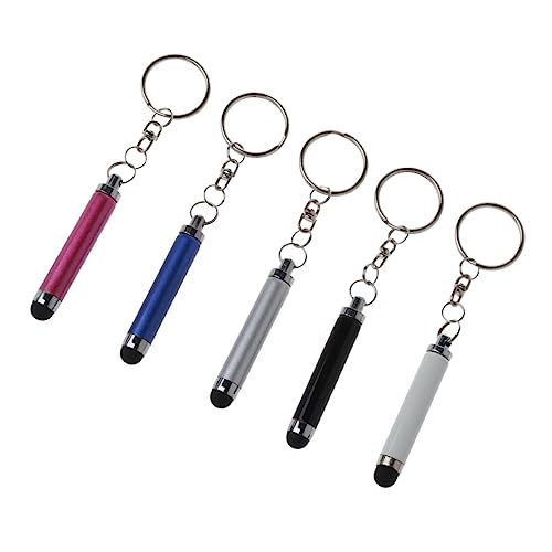 SEWACC 5 Stück Touchscreen-Stift schreibkladde Tablet Pen Stift mit Schlüsselanhänger Stylus pens touchpen Stift für Tablet feiner TIPP Stift Schlüsselanhänger-Stift Eingabestift Plastik von SEWACC