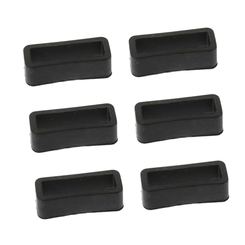 SEWACC 6 Stück Uhrenarmbänder Ersatzarmband Aus Silikon Uhrenarmbandschlaufe Uhrenarmband Zubehör Uhrenarmbandhalter Uhrenersatzteile Uhrenarmbandschlaufe Kieselgel Schwarz von SEWACC