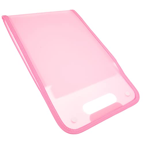 SEWACC Aktenhalter groß erweiterbar Ordner mit mehreren Taschen zusammenklappbar Behälter storage boxes aufbwahrungs-box cartape mehrschichtiger Dateiordner Aktentasche erweitern Abs Rosa von SEWACC