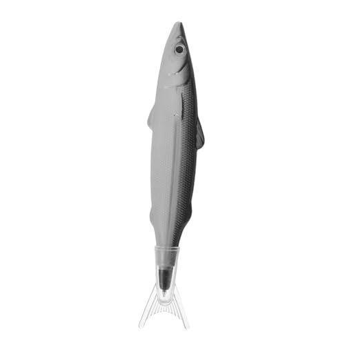 SEWACC Fischballstift Fischschreibstift Fisch Geformte Kugelschreiber Süße Fischstifte Fischgehege Lustiger Fischstift Fisch Neuheit Stift Zubehör Für Angelpartys Fischhilfe Plastik Grey von SEWACC