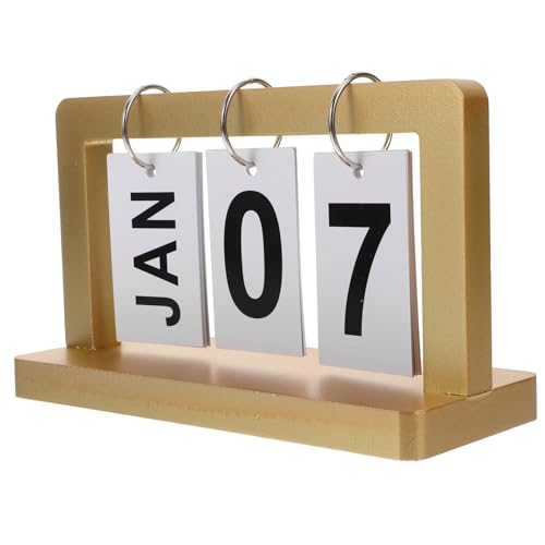 SEWACC Holzkalender Ornament Desktop Flip Kalender Kalender Flip Schreibtischkalender Desktop Kalender Kleiner Flip Kalender Büro Tischkalender Tischkalender Vintage Goldenes SEWACC Holzkalender Ornament Desktop Flip Kalender Kalender Flip Schreibtischkalender Desktop Kalender Kleiner Flip Kalender Büro Tischkalender Tischkalender Vintage Goldenes von SEWACC
