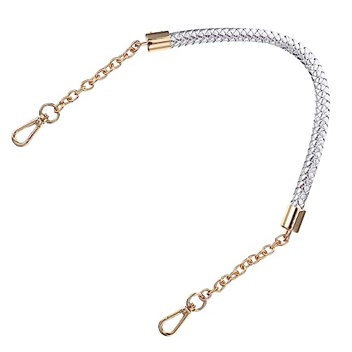 SEWACC Metallkettenkopf Kurzer Riemen Ersatz Schultergurte Für Damen Bestickt Für DIY Handtaschengurt Gürtel Mit Schwarzem Taschengurt Multifunktionale Taschen Die Tragetasche von SEWACC