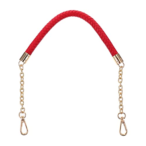 SEWACC Metallkettenkopf Kurzer Riemen Sling Bag Geldbörsenkette Ersatztaschen Tasche DIY Zubehör Ersatzhandtaschengurte Schulter Und Umhängetaschen Ersatzgurt Für Tasche Rotes von SEWACC