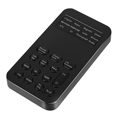 SEWACC Mini Soundkarte USB mit Soundeffekten Tragbarer Sprachverzerrer für Live Übertragungen Karaoke Videoanrufe Einfach zu Bedienen Kompatibel mit PC SEWACC Mini Soundkarte USB mit Soundeffekten Tragbarer Sprachverzerrer für Live Übertragungen Karaoke Videoanrufe Einfach zu Bedienen Kompatibel mit PC von SEWACC