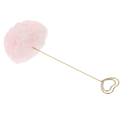 SEWACC Rohstein Stern Kartenhalter Kartenhalter Für Tischnummern Speziell Geformter Kartenhalter Fotoclip Ständer Tischkartenhalter Hochzeitskristallrahmen Rosa Kristallstein von SEWACC