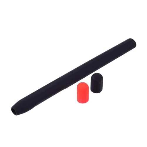 SEWACC Stylus-hülle Tipps Bleistift Für Zubehör Ärmel Schutz Stiftabdeckungshülse Eingabestifte Griff Mit Touchscreen-Stift Federmäppchenhalter Etui Stylus-stifthülle Fall Kieselgel Black von SEWACC