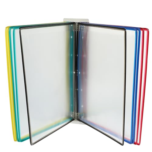 SEWACC Wandmontiertes Referenzsystem 10 Fächer Wand-Hängeaktenhalter Referenz-Organizer Für Das Heimbüro (Bunt) von SEWACC