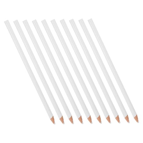 SEWOART 10 Stück Spezial Bleistift Kreidestifte Schneiderung Kreide Nagelbleichstift Fettbleistift Stoffkreidestift Nähstift Für Stoff Weiß Hölzern von SEWOART