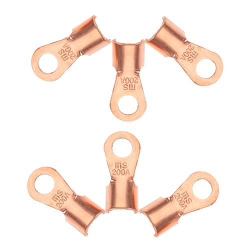 SEWOART 6Stücke Crimp Anschlussklemmen Offene Ringkabelschuhe für Batteriekabel Langlebig und Hohe Leitfähigkeit für Elektrosysteme und Industrielle Anwendungen SEWOART 6Stücke Crimp Anschlussklemmen Offene Ringkabelschuhe für Batteriekabel Langlebig und Hohe Leitfähigkeit für Elektrosysteme und Industrielle Anwendungen von SEWOART