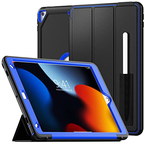 SEYMAC Schutzhülle für iPad 7. Generation 2019, robust, stoßfest, Multi-Winkel-Aufstellfunktion, für iPad 10.2 7. Generation 2019 blau schwarz / blau iPad 7th Gen 10.2 inch 2019 von SEYMCY