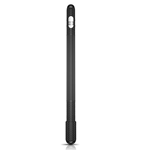 Silikon-Schutzhülle kompatibel mit Apple Stifthalter, Zubehör für iPad Pro, weiche Grifftasche mit Ladekappen-Halterung, Schutzspitzenabdeckung, Lightning-Adapter-Hülle (schwarz) von SFCCMM