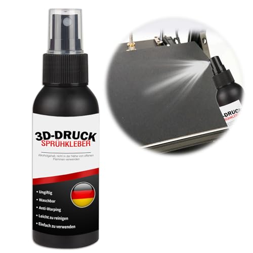 3D Drucker Sprühkleber, 100 ml Haftspray für 3D-Drucker, Verbessert die Haftung auf dem Druckbett, Geeignet für Jede Druckplatte 3D Drucker Sprühkleber, 100 ml Haftspray für 3D-Drucker, Verbessert die Haftung auf dem Druckbett, Geeignet für Jede Druckplatte von SFNN