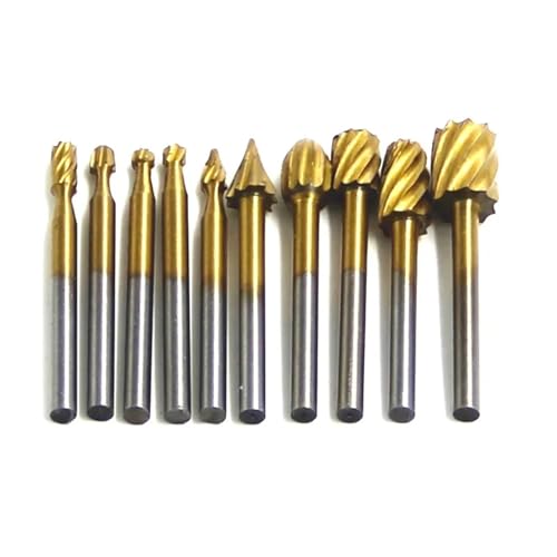 10 Stück Holzbohrer Set 3mm HSS Edelstahl Holzschnitzerei Bohrer (Schwarz) von SFYMORHE