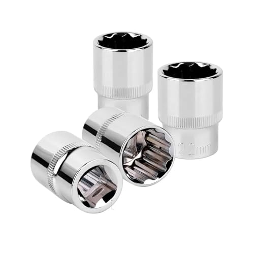 Kurzer 12-Kant-Steckschlüsseleinsatz, 1/2-Zoll-Antrieb, 8–32 mm, Ratschenschlüssel, 12-Zahn-Steckschlüssel-Set, 1 Stück (11 mm) von SFYMORHE