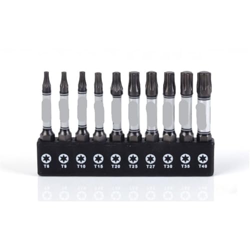 Schraubendreher-Bit-Set, 50 mm, 1/4-Zoll-Schlagbohrkopf, Sechskant, Kreuz-, Pflaumenblütenkopf, magnetische Tamper-Bits, 1 Stück (TORX-Set) von SFYMORHE