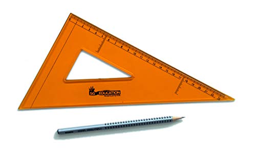 SG Education Set Square Orange Extra Strong 60° 25 cm Pack of 25 von SG Education