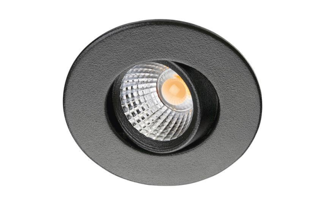SGL Einbauspot Nano Tilt sw matt 907014 4W 240lm 27K 350mA schwenk dim IP44 DA40 von SG Leuchten GmbH