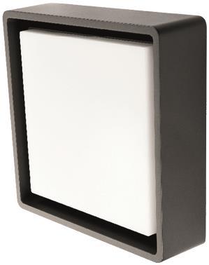 SGL Wandleuchte FRAME SQUARE IP65 605261 500-662lm 3000K dim IK10 240x240 grafit von SG Leuchten GmbH