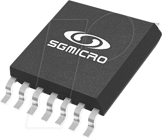 SGM8524XS14/TR - 4-fach Rail-to-Rail-OP, 2,1..5,5 V, 0,15 MHz, 0,05 V/µs, SO-14 von SG MICRO