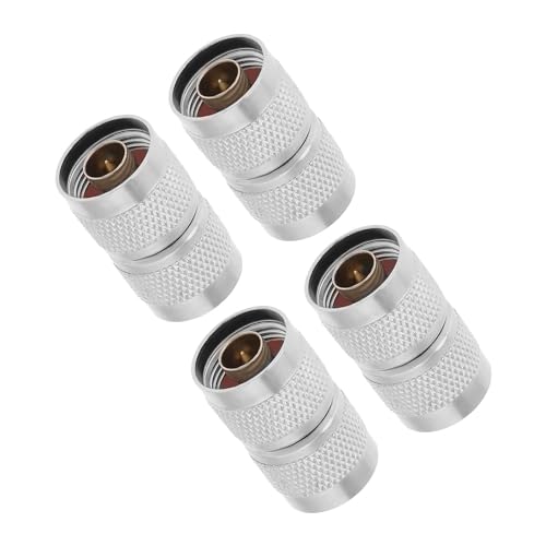 SG Store 4 Stück Adapter Typ N Stecker auf Typ N Stecker, Koaxialstecker RF mit geringem Verlust, gerader Stecker für Sicherheitskameras, Telekommunikations-Antennenkabel, 4 Stück SG Store 4 Stück Adapter Typ N Stecker auf Typ N Stecker, Koaxialstecker RF mit geringem Verlust, gerader Stecker für Sicherheitskameras, Telekommunikations-Antennenkabel, 4 Stück von SG Store