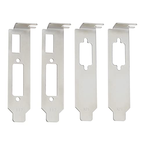 SG Store 4 Stück Niedriges Profil Halterung für HDMI DVI VGA Video Grafikkarte Halbe Höhe Halterung Computergehäuse Komponenten (2 Stück HDMI DVI & 2 Stück VGA) von SG Store