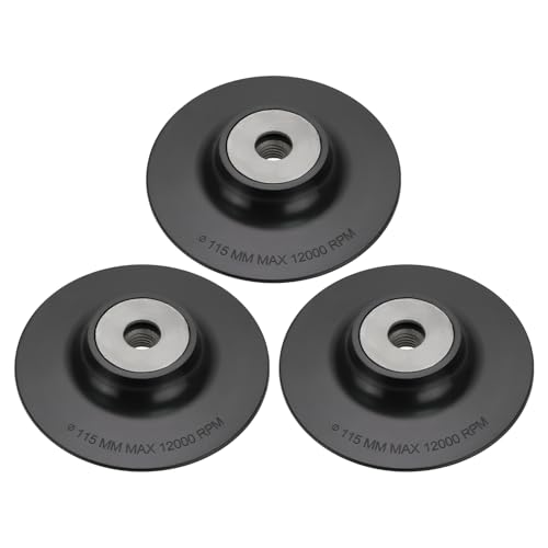 SG Store BF255-AW Kunststoff-Winkelschleifer-Stützteller mit 115 mm Durchmesser, kompatibel mit M14-Innengewinde-Schleifmaschinen, Winkelschleifer, 3 Stück SG Store BF255-AW Kunststoff-Winkelschleifer-Stützteller mit 115 mm Durchmesser, kompatibel mit M14-Innengewinde-Schleifmaschinen, Winkelschleifer, 3 Stück von SG Store