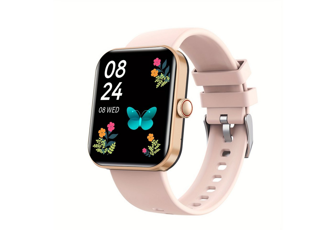SGDDFIT für Frauen und Männer (Anrufe annehmen/erstellen), Smartwatch (2.01 Zoll, Andriod iOS), mit Fitness-Tracker, Schrittkalorien Multisportmodi/AI-Stimmsteuerung von SGDDFIT