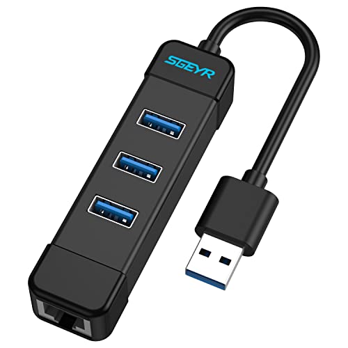 SGEYR USB C Ethernet Adapter, USB C Netzwerkadapter, USB-C auf LAN Adapter, Thunderbolt Ethernet Adapter, Ethernet USB Adapter, Rj45 Adapter, für MacBook, Chromebook, XPS, Linux von SGEYR