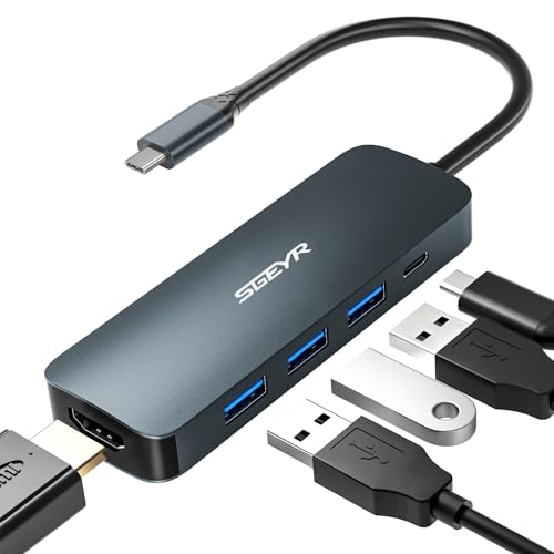 SGEYR USB C Hub 5-in-1, USB C Hub für Android Tablet, USB C Hub auf USB 3.0, USB C Hub with Power Delivery, USB 3.0 auf USB-C Adapter Hub, USB Hub 3.0 Type C, für Windows, die Tastatur, Drucker von SGEYR