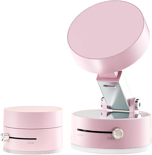 Foldable Portable Vacuum Magnetic Cell Phone Holder, Double-Sided Vacuum Adjustable Phone Mount, Vacuum Suction Phone Mount, 360 Degree Rotating Strong Magnetic Grip for Car Gym (Pink) von SGHOPLG