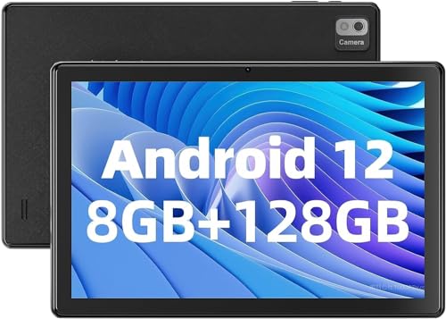 SGIN 10,1 Zoll Tablet Android 12, 8 GB RAM 128 GB ROM (256 GB erweiterbar), 1200 x 800 FHD IPS, Octa-Core bis zu 1,6 GHz, 5 MP + 8 MP Telecamera, Akku 6000 mAh, 2,4 G/5 G WiFi von SGIN