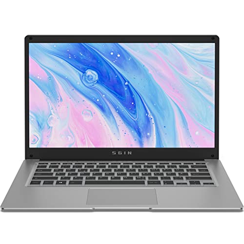 SGIN 14,1 Zoll Laptop 4GB DDR4 128GB eMMC Notebook Windows 10 Home Celeron N4020 CPU Dual-Band WiFi USB 3.0 USB 2.0 Bluetooth 4.2 WLAN Unterstützung 1T Erweiterung von SGIN