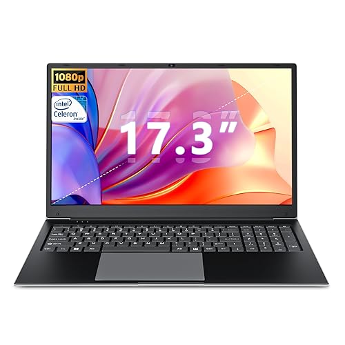 SGIN 17,3 Zoll Laptop 8 GB RAM 512 GB SSD Laptop, Celeron Dual-Core Up to 2,8 GHz, FHD, 2.4/5.0G WiFi, Bluetooth 4.2, erweiterbarer Speicher 512 GB TF, M17 von SGIN