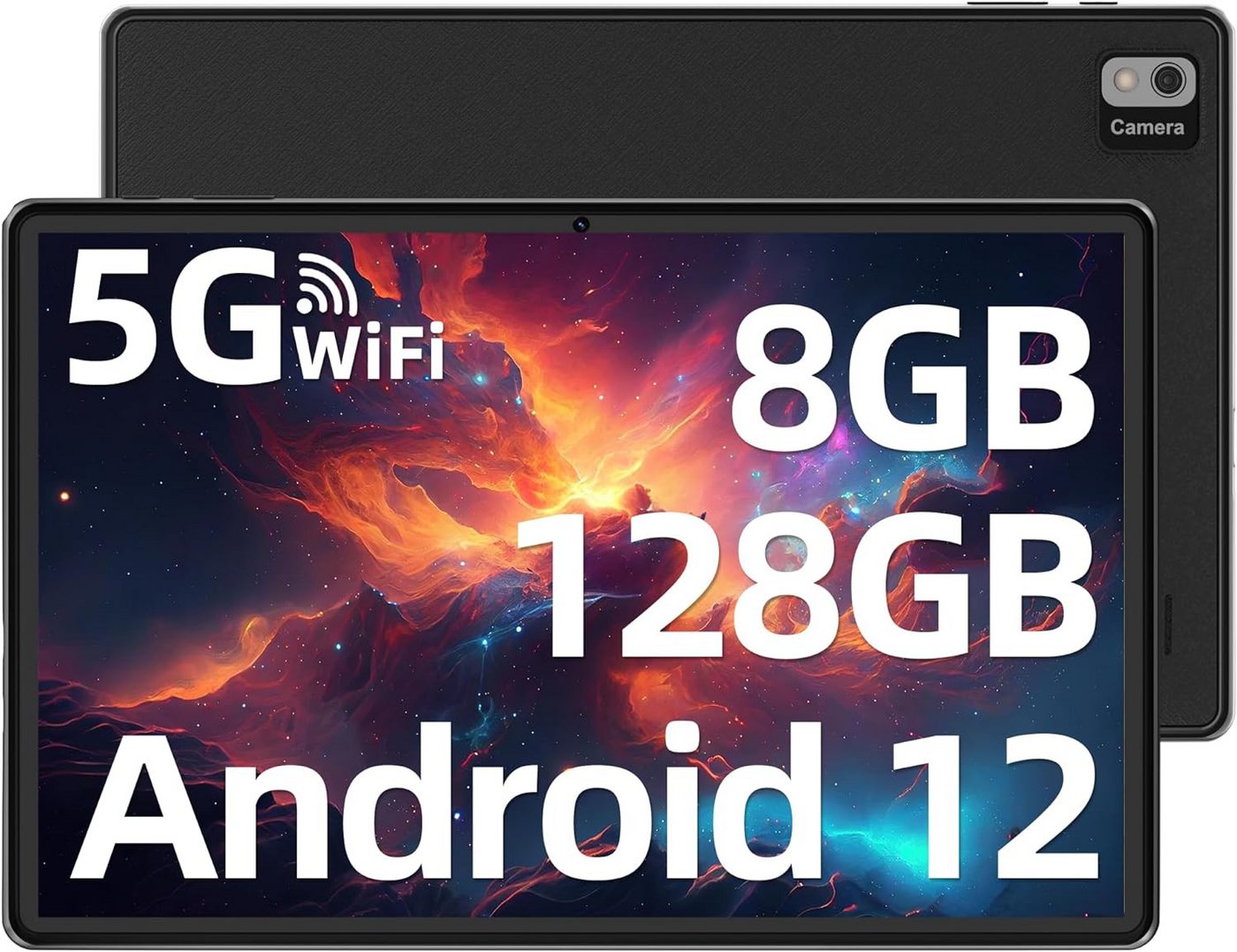 SGIN 8 GB RAM MTK Octa-Core Prozessor BT 5.0, Type-C, 6000 mAh Akku Tablet (10,1, 128 GB, Android 12, 5 G/2,4 GHz WLAN, Vielseitiges Multimedia-Gerät: Kraftvoll, Großzügig, Mobil)" von SGIN
