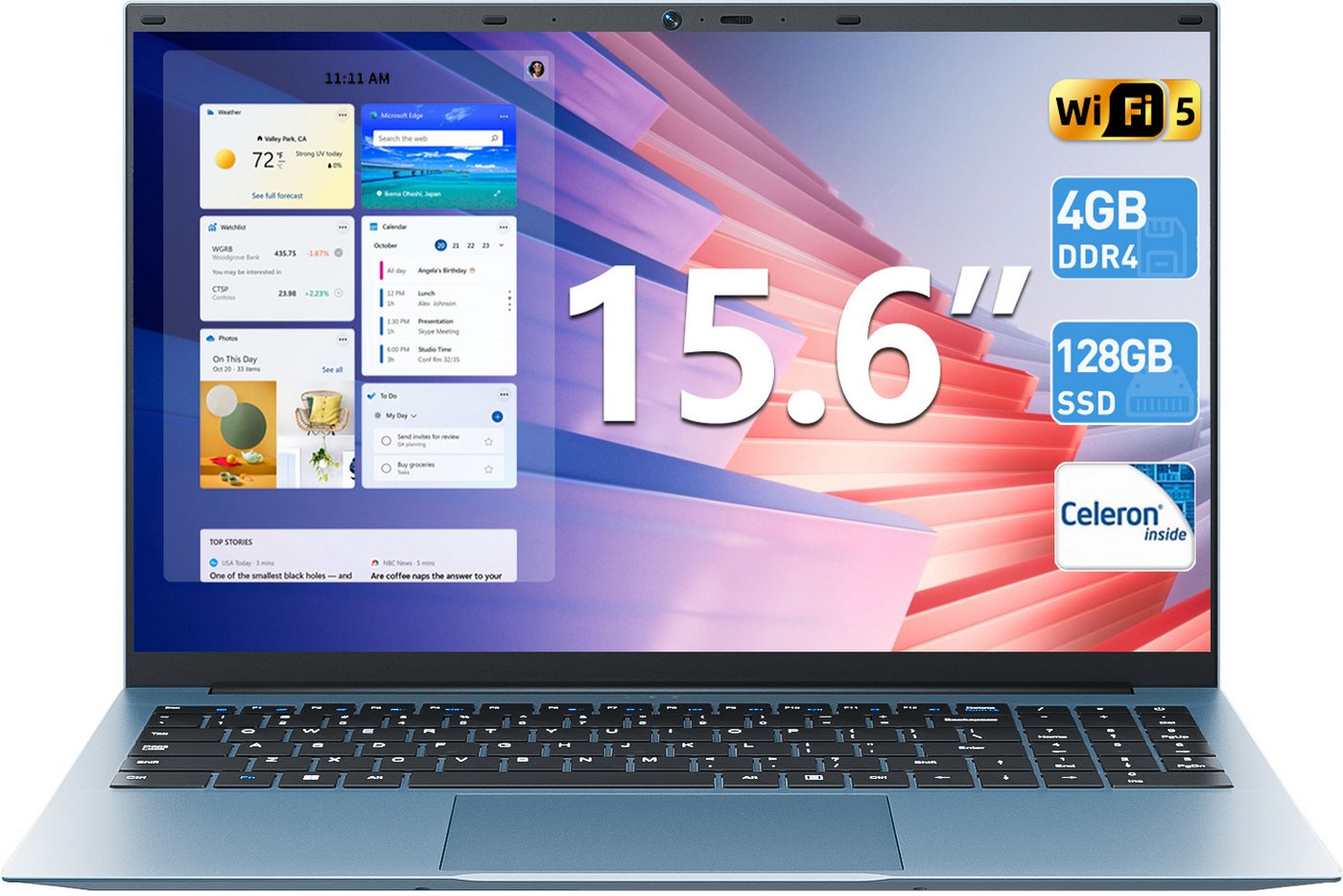 SGIN SGIN 15.6 Zoll Laptop, 4GB RAM 128GB SSD Notebook, Celeron N4000 Notebook SGIN SGIN 15.6 Zoll Laptop, 4GB RAM 128GB SSD Notebook, Celeron N4000 Notebook von SGIN