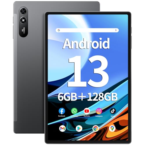 SGIN Tablet mit Touchscreen, 10,51 Zoll, 6 GB RAM, 128 GB ROM, Android 13, Tablet mit IPS 1200 x 1920 FHD, Telekamera 5 MP + 13 MP, Bluetooth 5.0, WiFi 2,4 G/5G, GPS, Akku 6200 mAh von SGIN